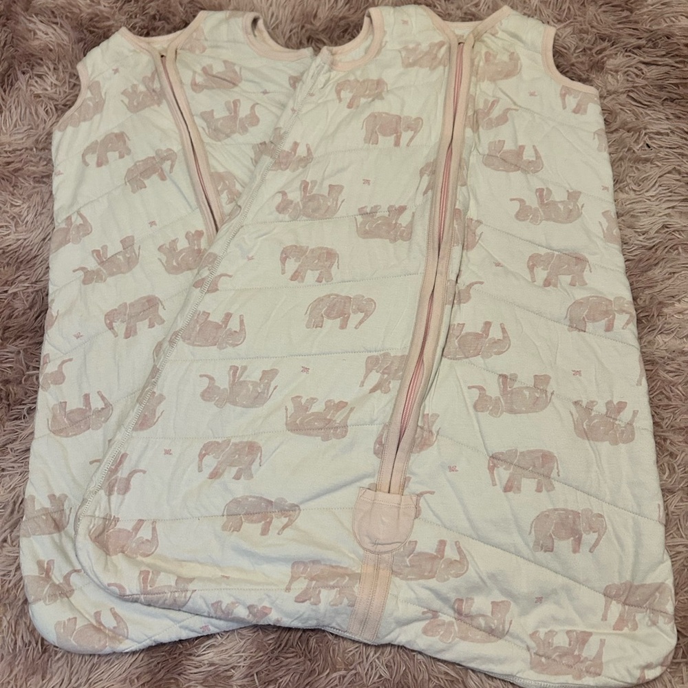 2 Burt's Bees Pink Elephant Sleep Sacks